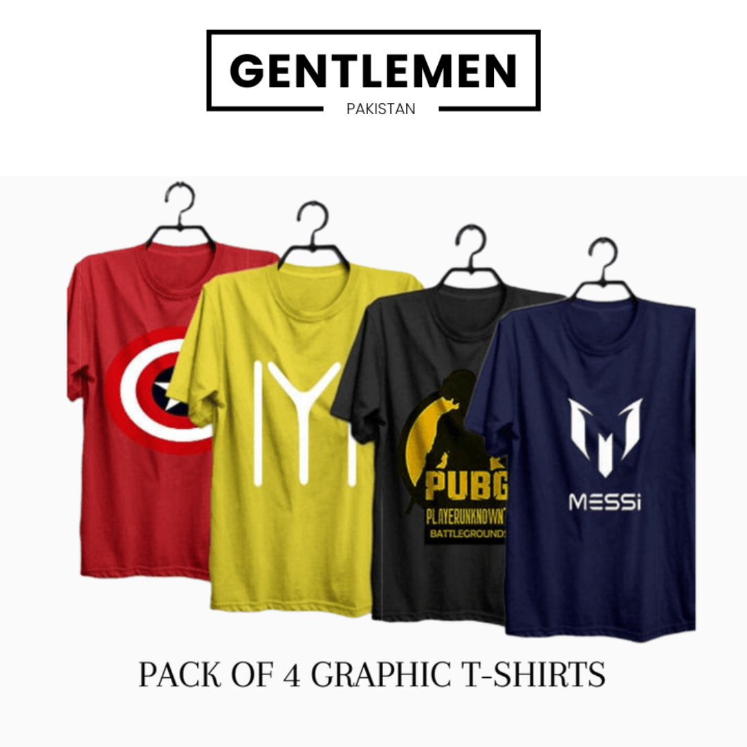 Pack of 4 Printed T-Shirt