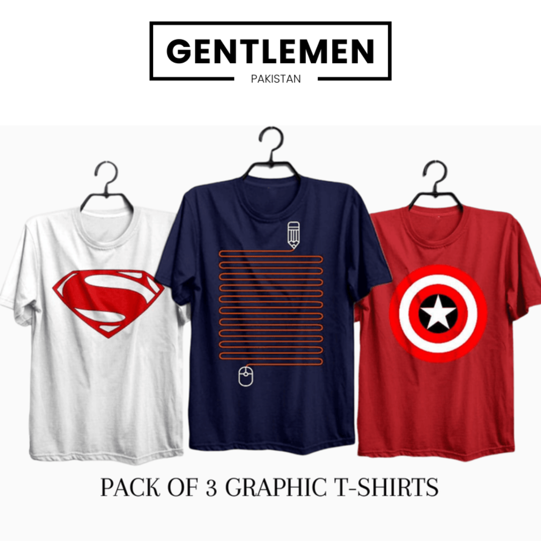 Pack of 3 Printed T-Shirt