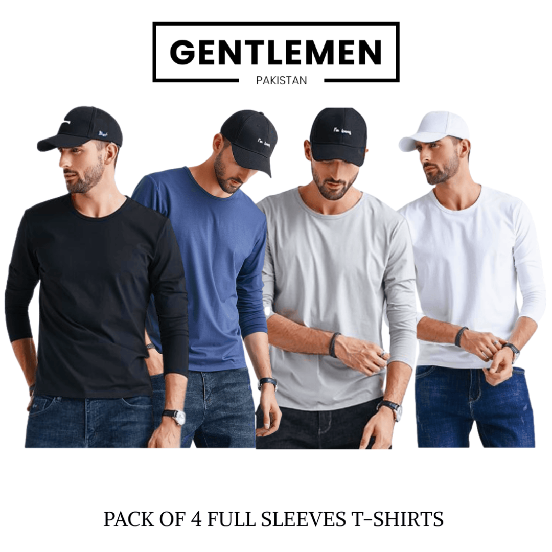 Pack of 4 round neck Full Sleeves T-Shirts